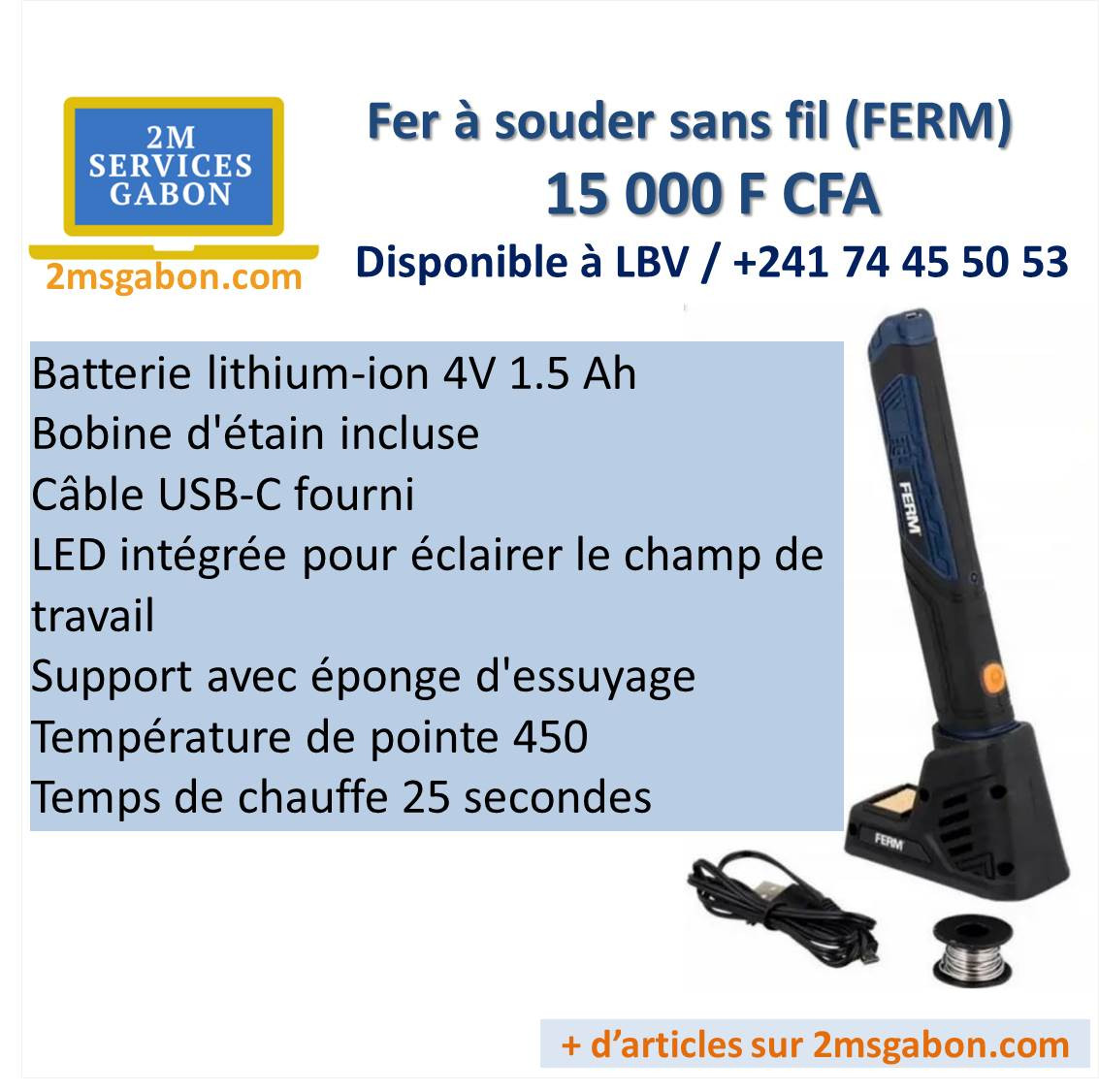 FERM - Fer à souder sans fil